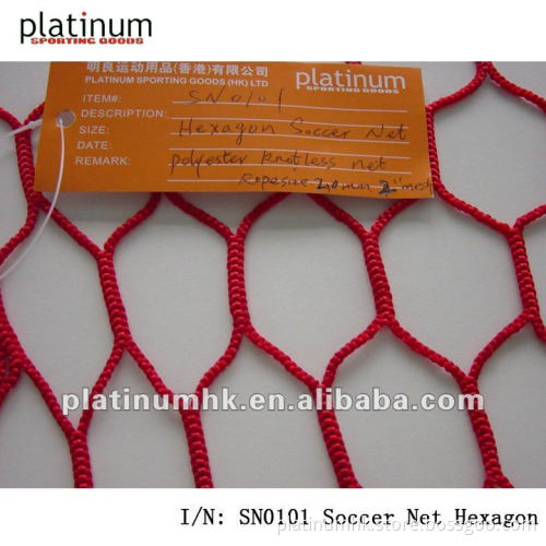 Hexagon soccer net(Polyester Knotless)